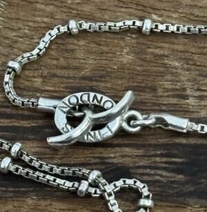 Vintage Links of London Bamboo Y Lariat Necklace Sterling Silver 925 18” Y2K
